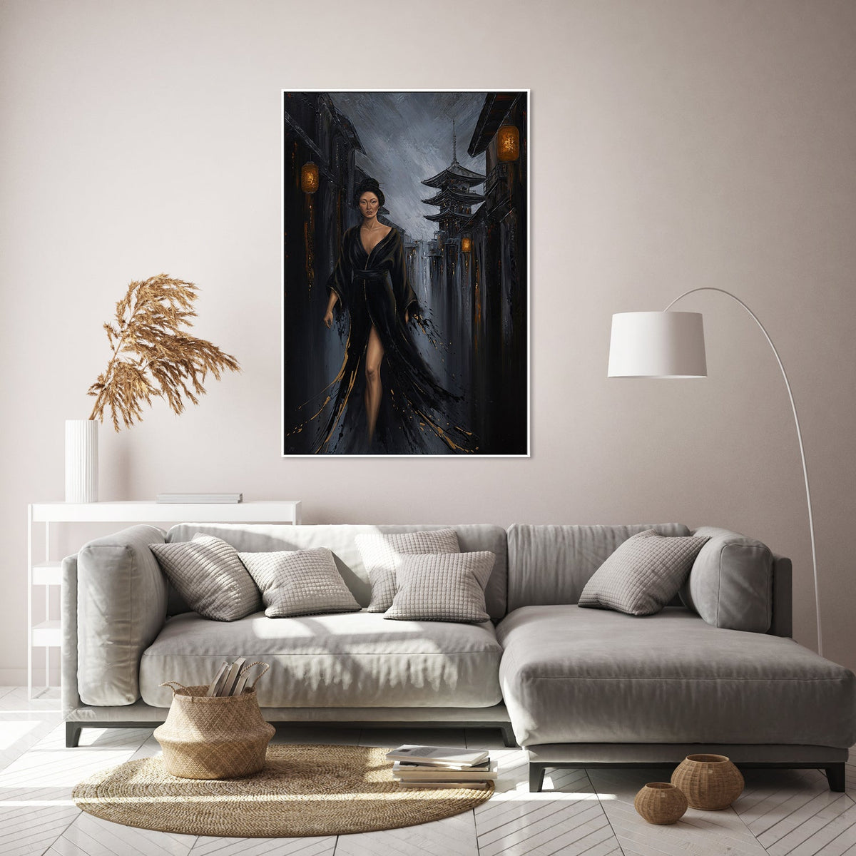 Shadow of the Geisha-by-Isabella Karolewicz-wall-art-print-canvas-poster-framed-Gioia