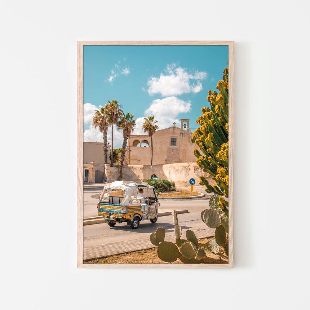 Sicilian Ape Car Scene-by-Gabor Estefan-wall-art-print-canvas-poster-framed-Gioia
