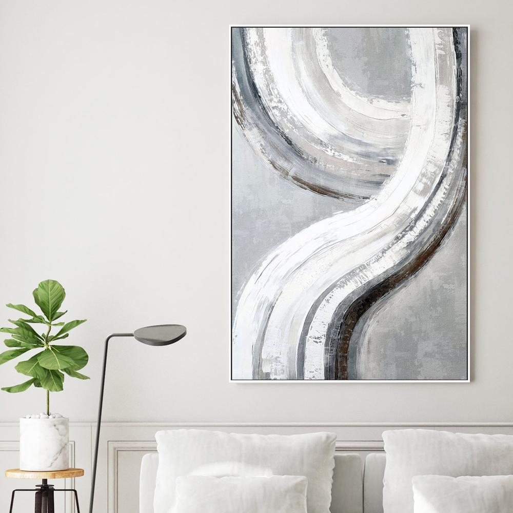 Silver Swish, Style A-by-Nina Blue-wall-art-print-canvas-poster-framed-Gioia