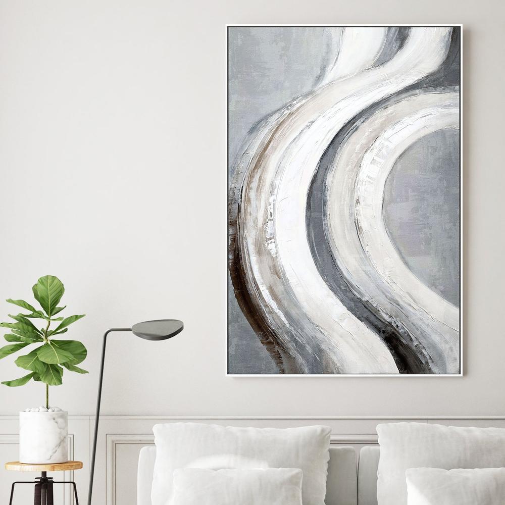 Silver Swish, Style B-by-Nina Blue-wall-art-print-canvas-poster-framed-Gioia
