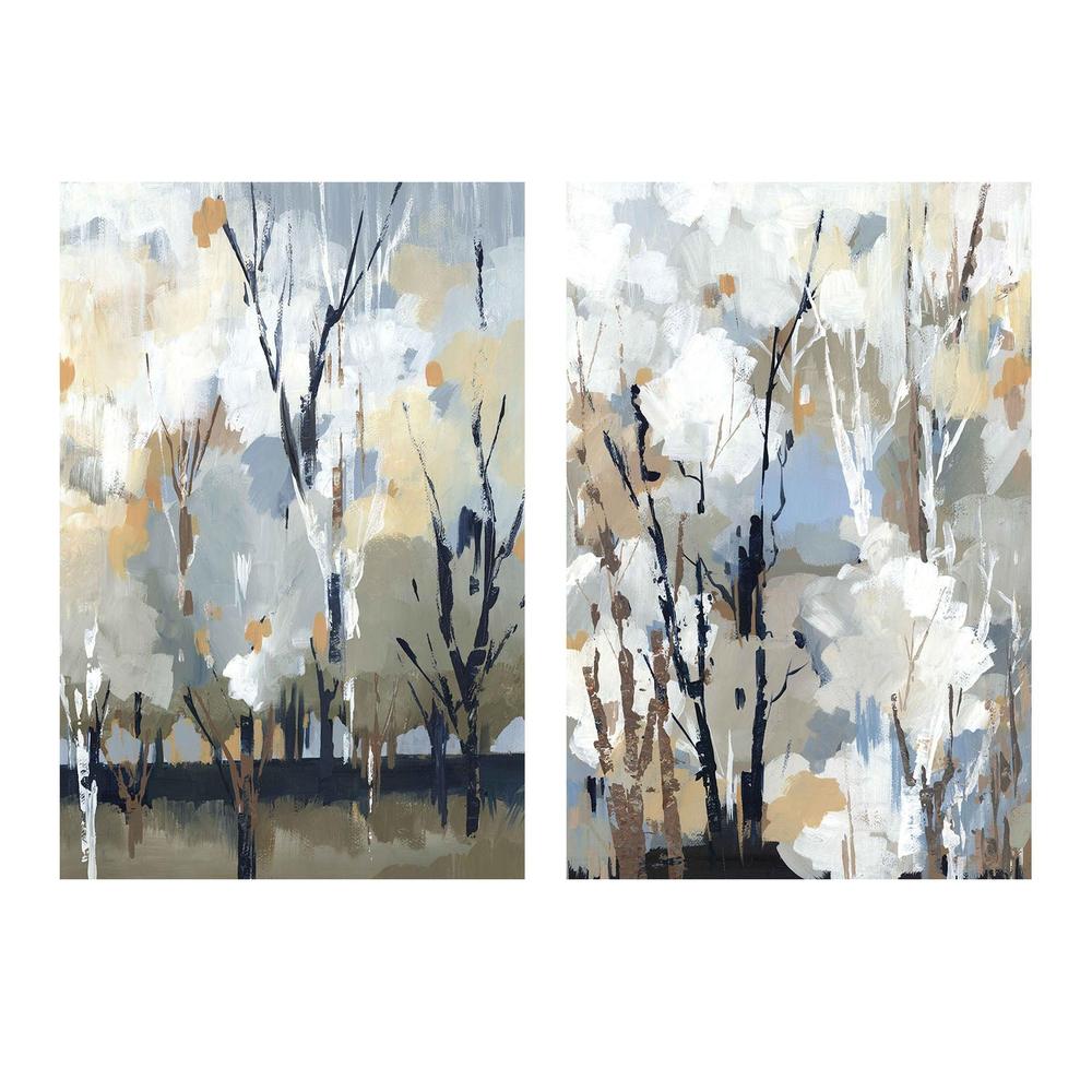 Silversong Birch, Style A & B, Set Of 2-by-Lera-wall-art-print-canvas-poster-framed-Gioia