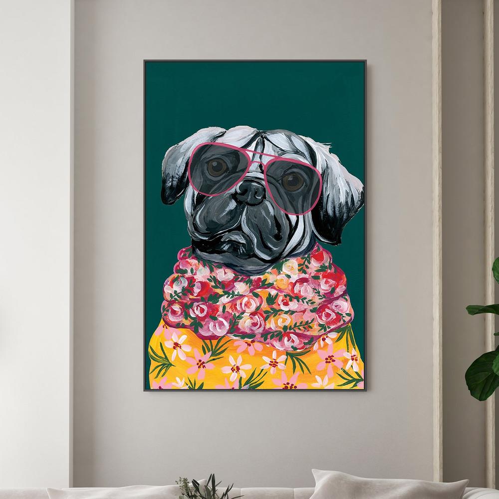 Smug Pug-by-Yvette St. Amant-wall-art-print-canvas-poster-framed-Gioia