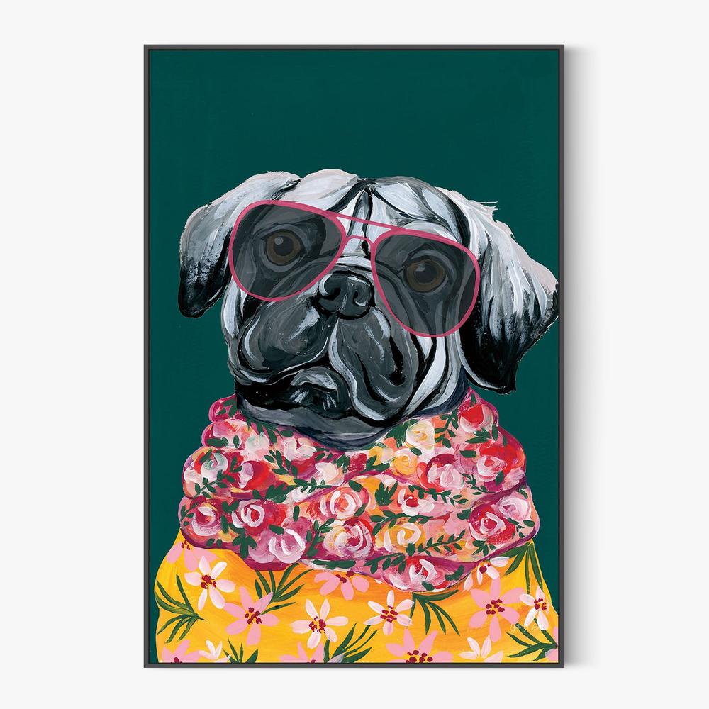 Smug Pug-by-Yvette St. Amant-wall-art-print-canvas-poster-framed-Gioia