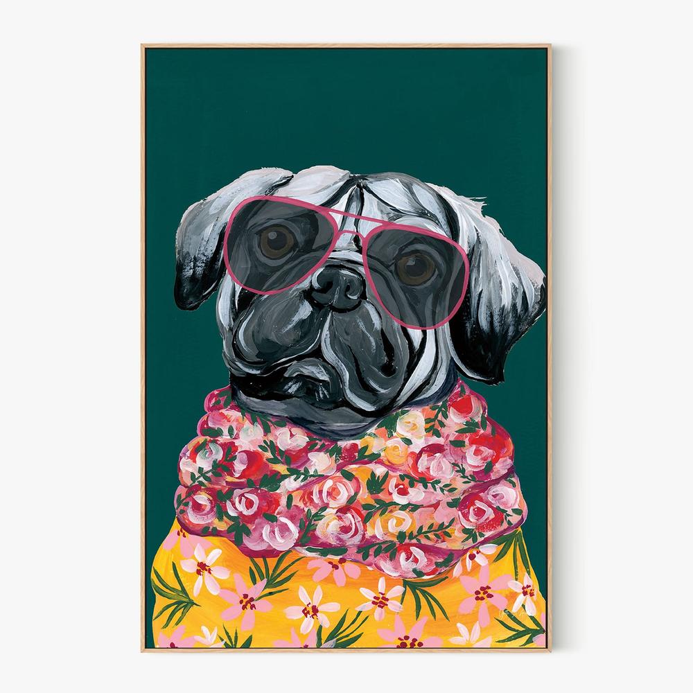 Smug Pug-by-Yvette St. Amant-wall-art-print-canvas-poster-framed-Gioia