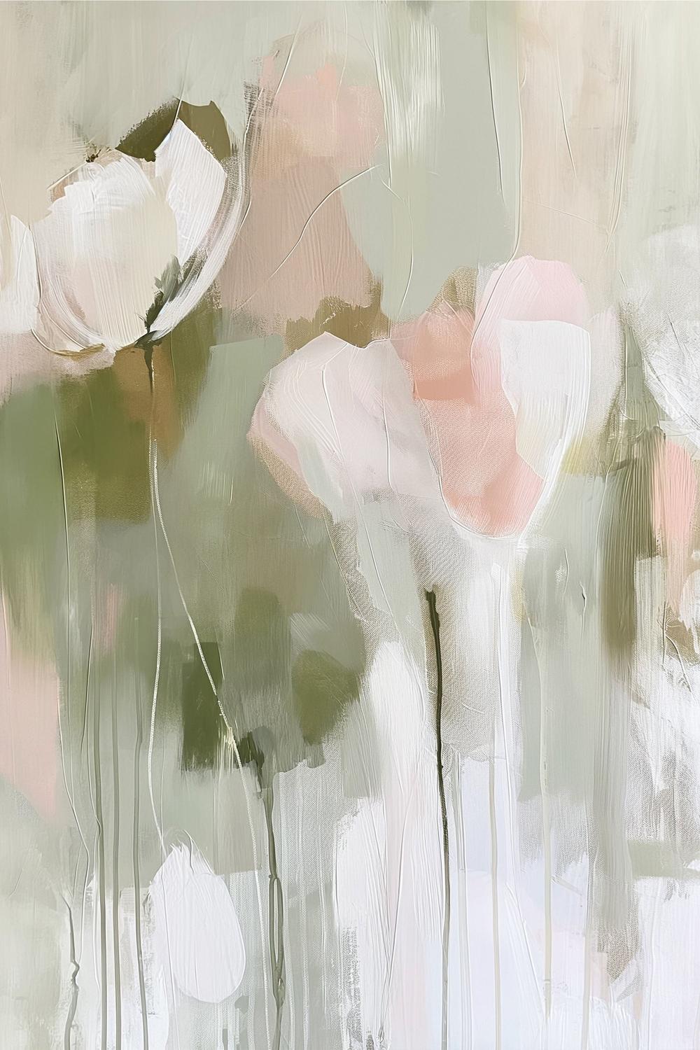 Soft Abstract Flowers-by-Sally Ann Moss-wall-art-print-canvas-poster-framed-Gioia
