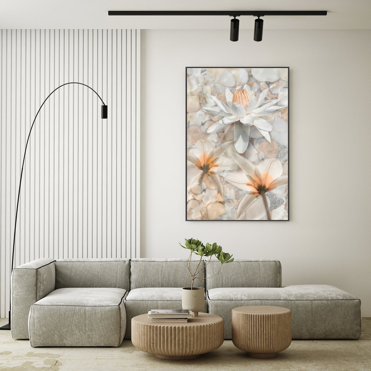 Softly Calling in White-by-Leda Robertson-wall-art-print-canvas-poster-framed-Gioia