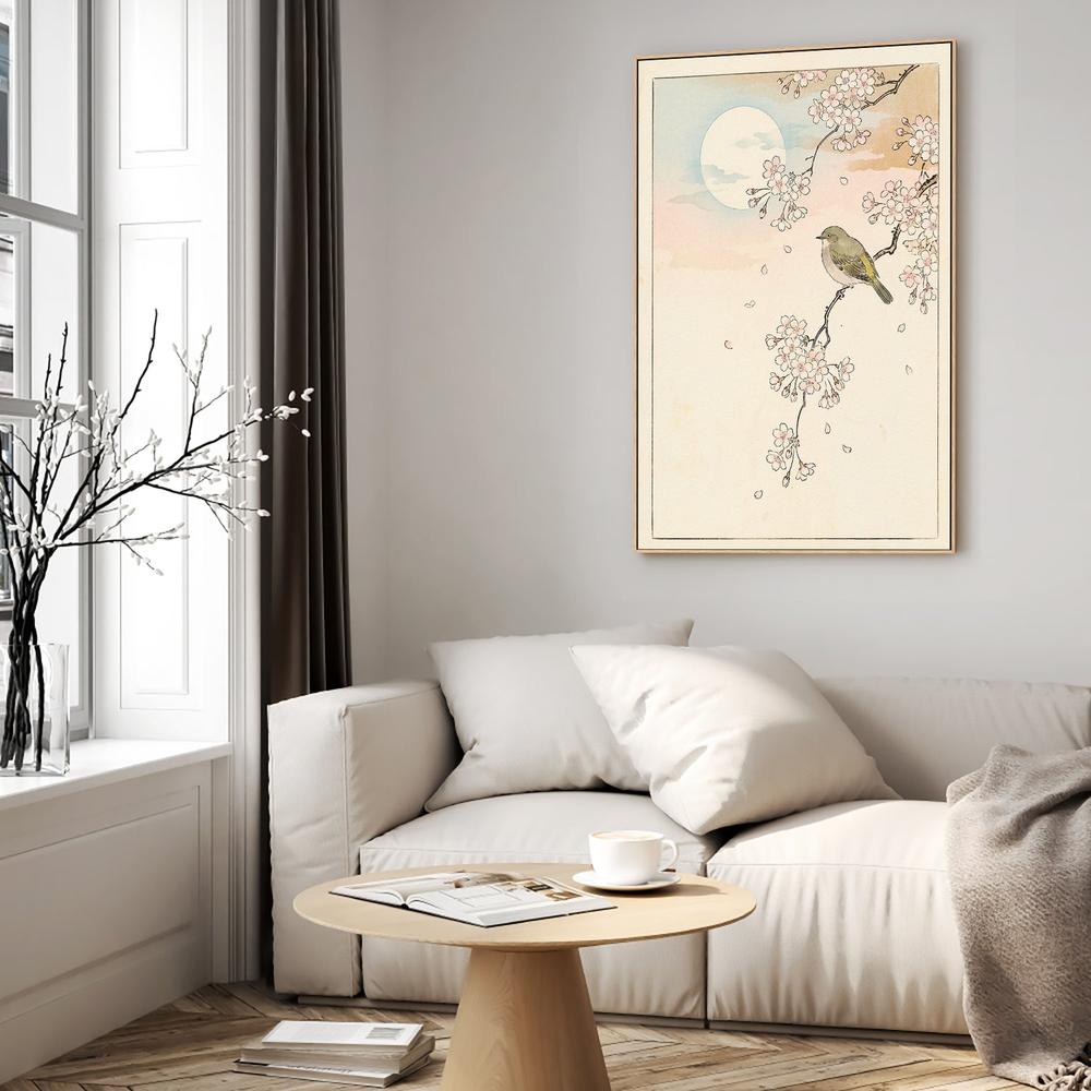 Spring Moon Bird Blossoms-by-Andreas Magnusson-wall-art-print-canvas-poster-framed-Gioia