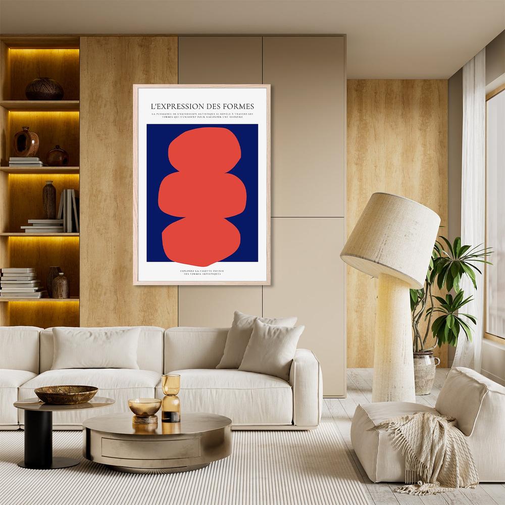 Stacked Red Blue Forms-by-RS LAB STUDIO-wall-art-print-canvas-poster-framed-Gioia