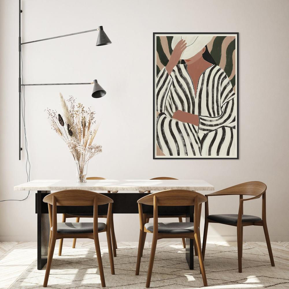 Striped Caftan-by-Lady Hana-wall-art-print-canvas-poster-framed-Gioia