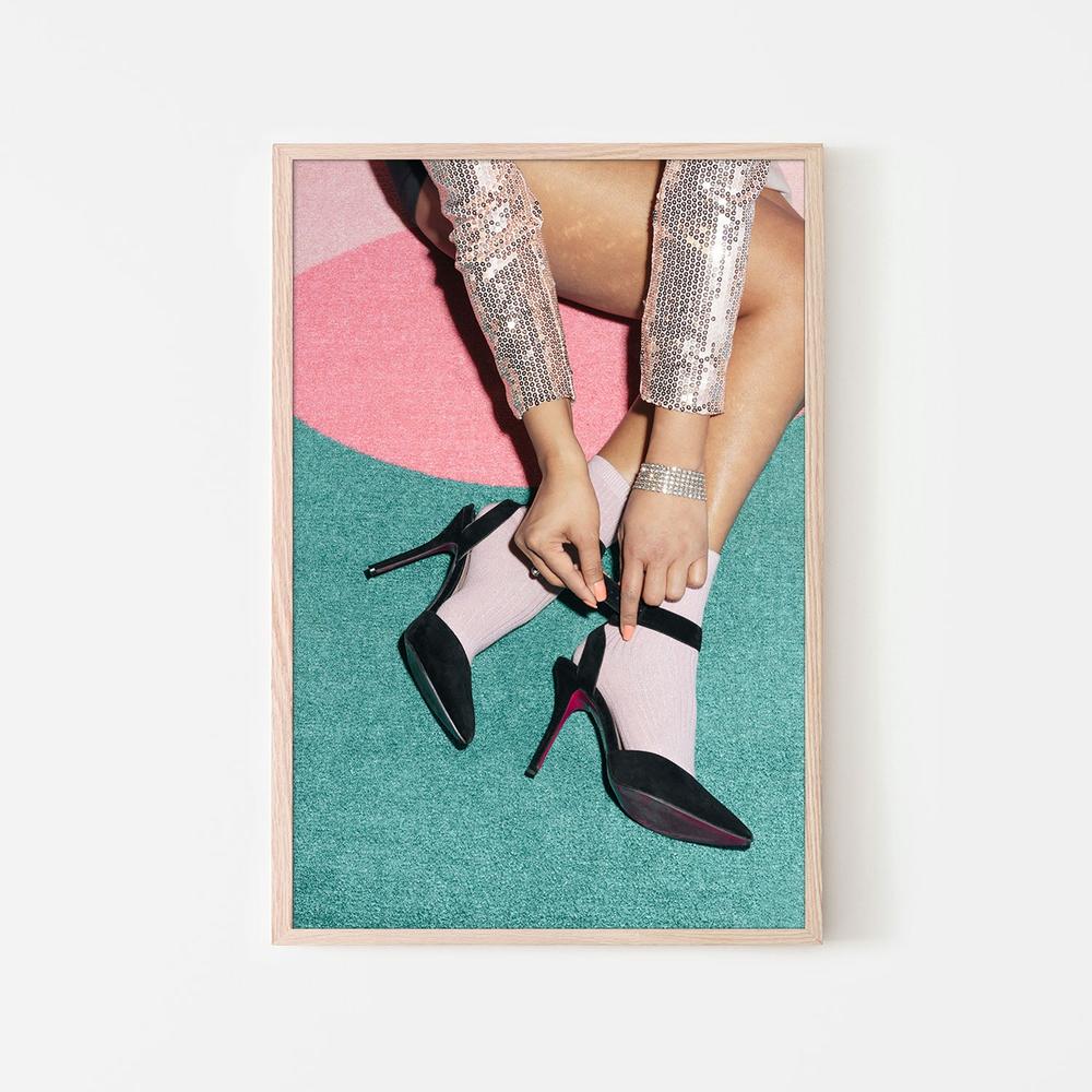 Stylish Heels and Socks-by-Pictufy Studio III-wall-art-print-canvas-poster-framed-Gioia