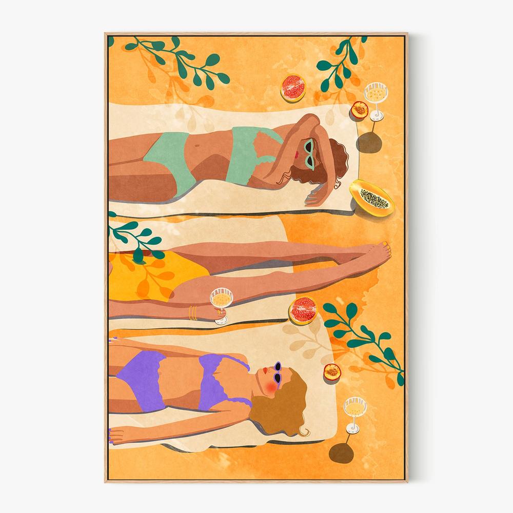 Summer Girls-by-Raissa Oltmanns-wall-art-print-canvas-poster-framed-Gioia