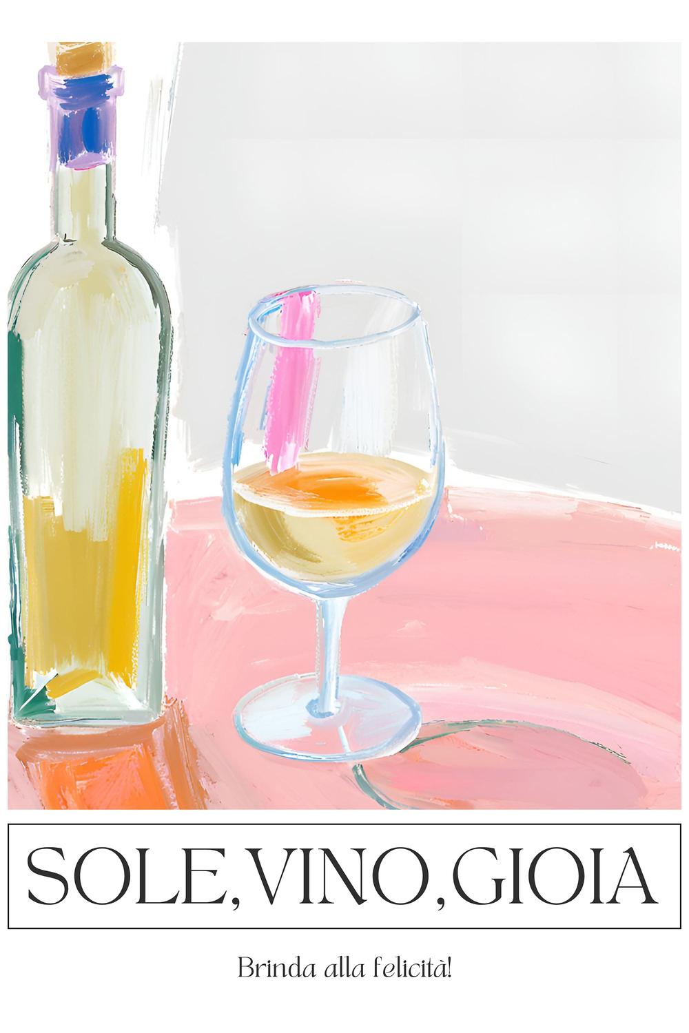Sun Wine Joy-by-Ohkimiko-wall-art-print-canvas-poster-framed-Gioia