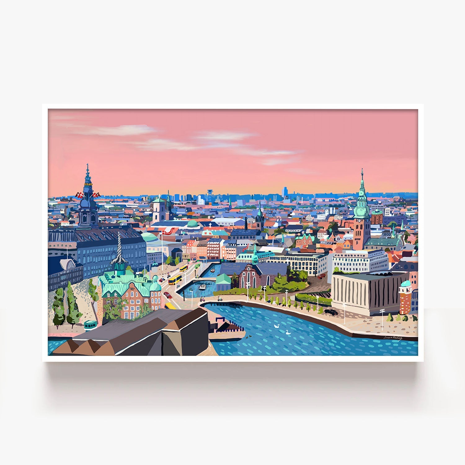 SunriseIn Copenhagen-by-Emma Forsberg-wall-art-print-canvas-poster-framed-Gioia