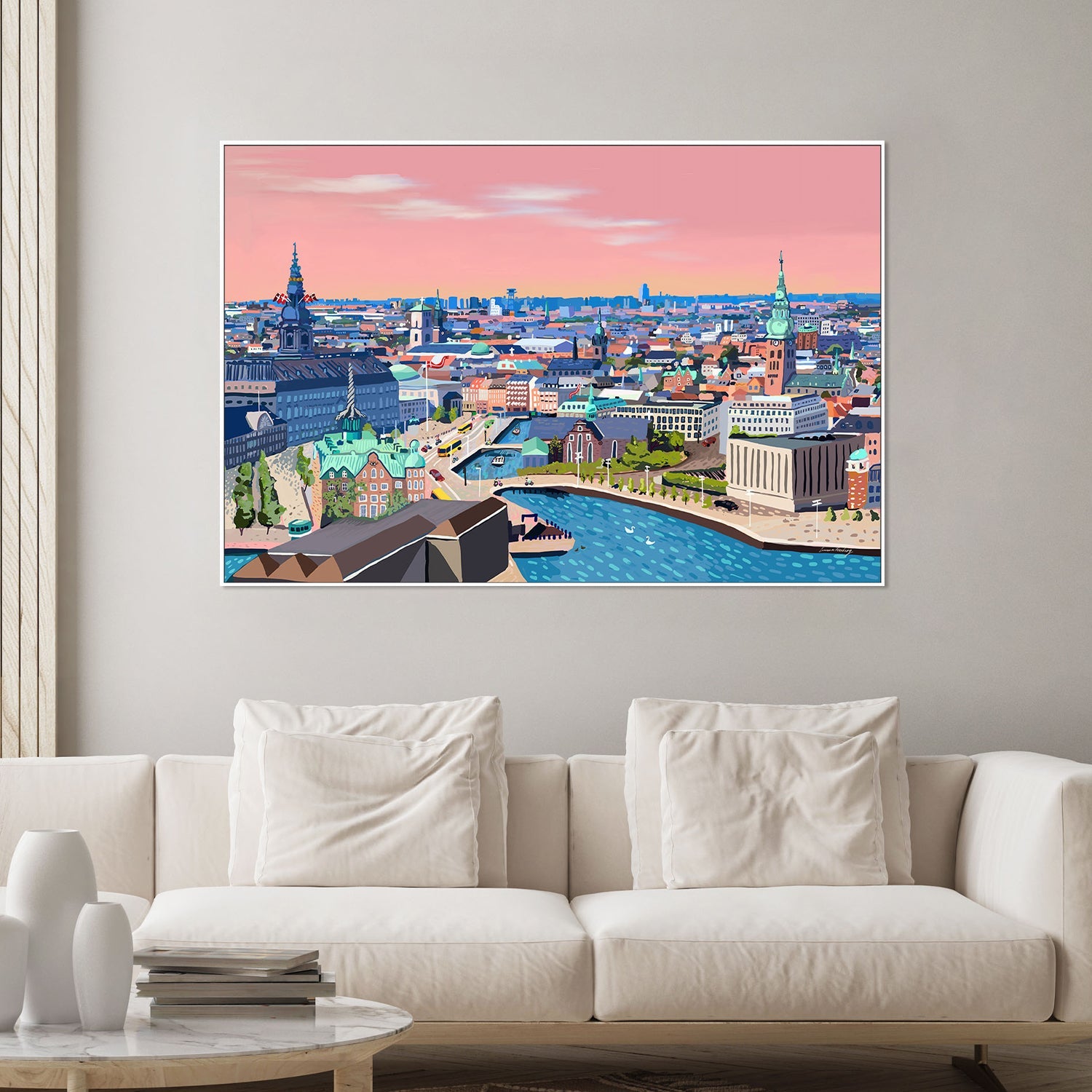 SunriseIn Copenhagen-by-Emma Forsberg-wall-art-print-canvas-poster-framed-Gioia