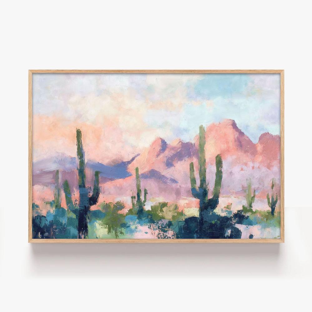 Sunset Desert, Style A-by-Nina Blue-wall-art-print-canvas-poster-framed-Gioia