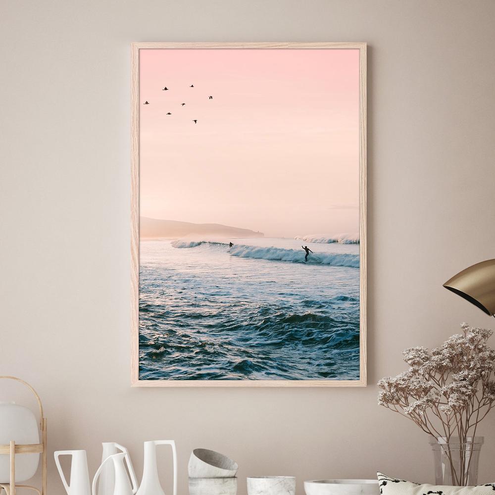 Sunset Surf-by-Gal Pittel-wall-art-print-canvas-poster-framed-Gioia