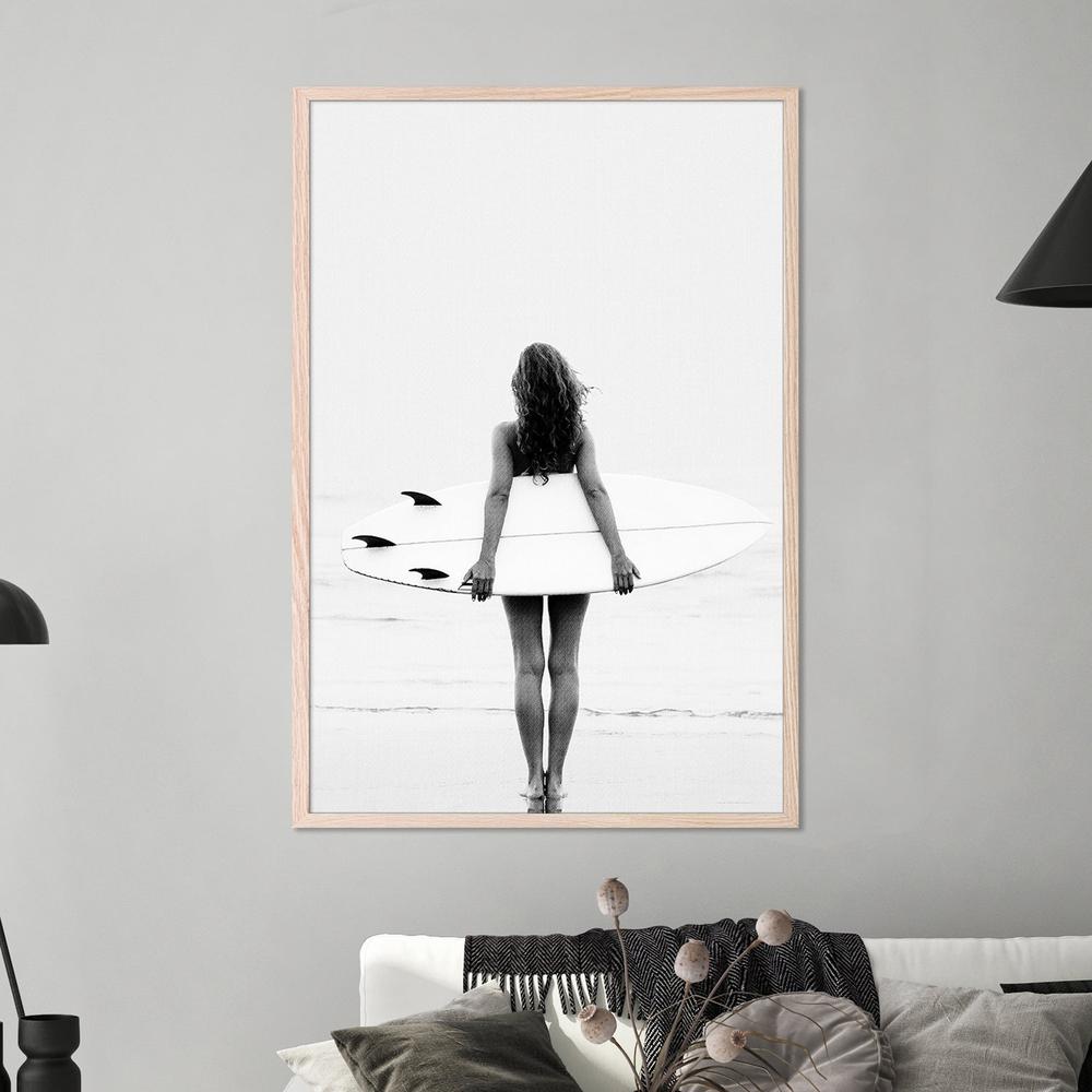 Surf Girl-by-Gal Pittel-wall-art-print-canvas-poster-framed-Gioia