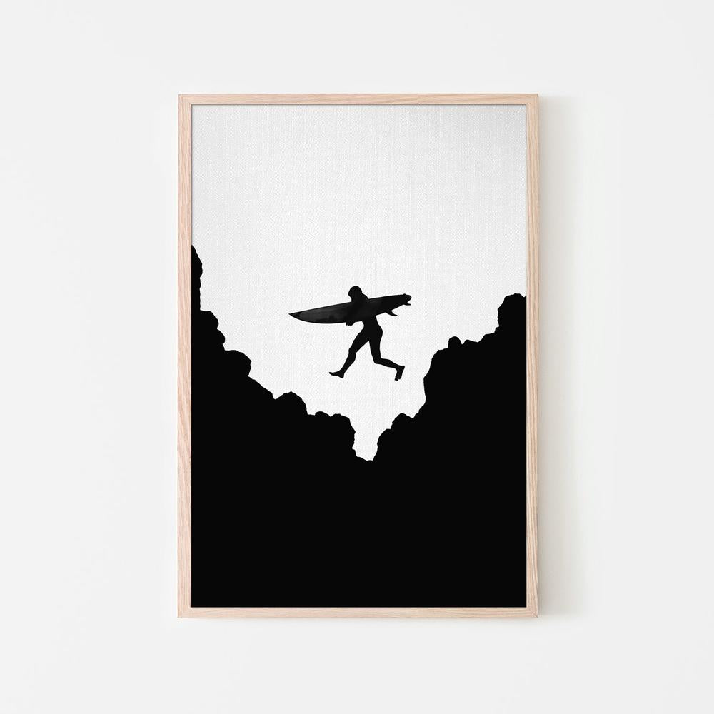 Surf Jump-by-Gal Pittel-wall-art-print-canvas-poster-framed-Gioia