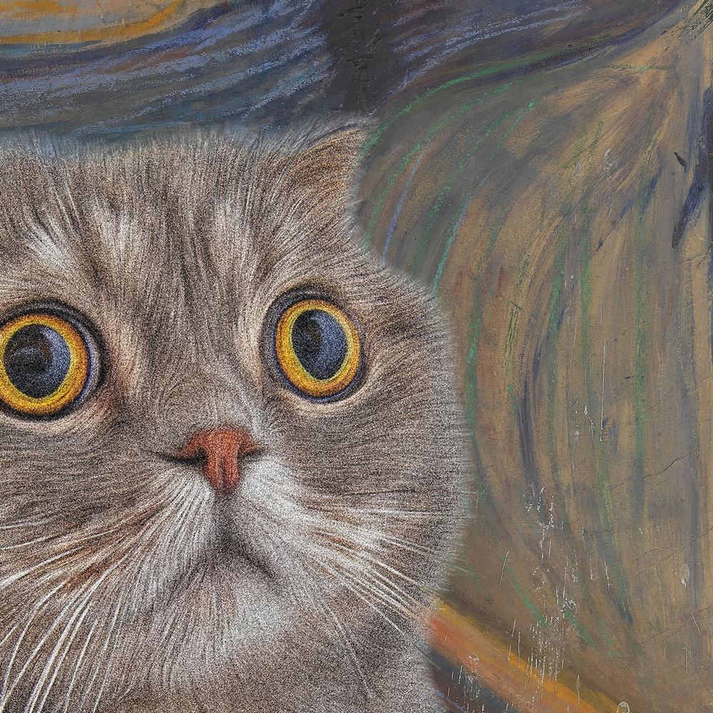Surprised Cat Parody-by-Artelele-wall-art-print-canvas-poster-framed-Gioia