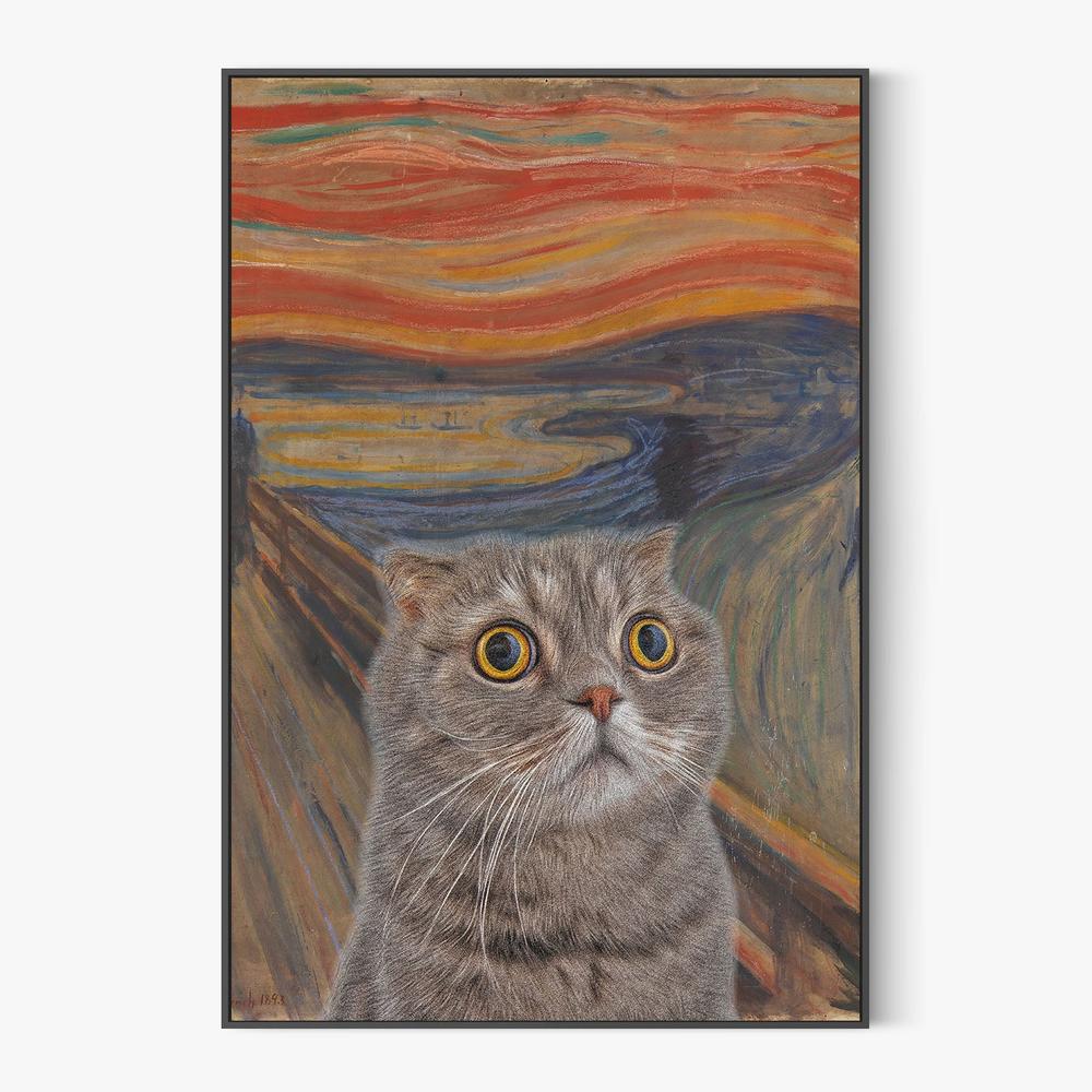 Surprised Cat Parody-by-Artelele-wall-art-print-canvas-poster-framed-Gioia