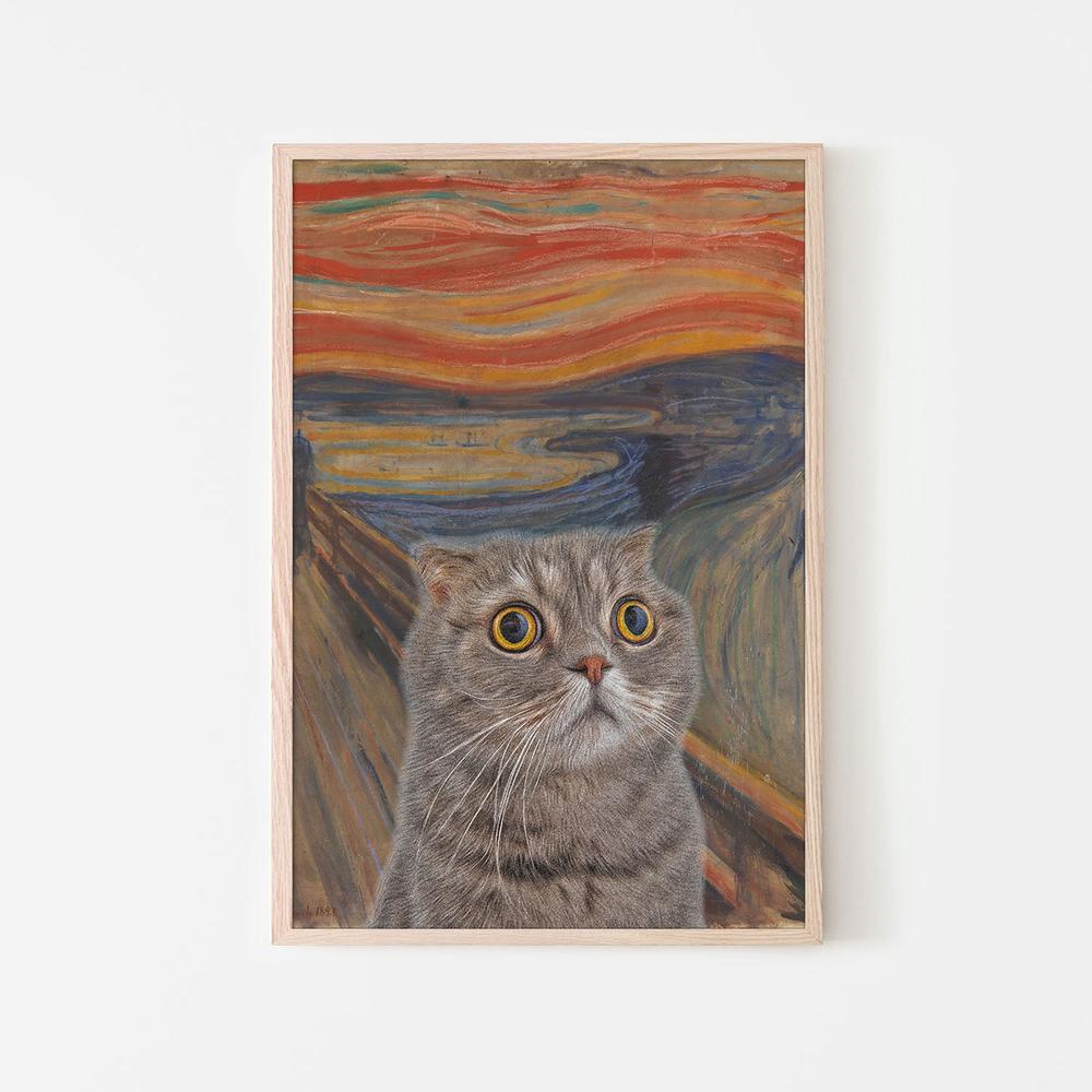 Surprised Cat Parody-by-Artelele-wall-art-print-canvas-poster-framed-Gioia