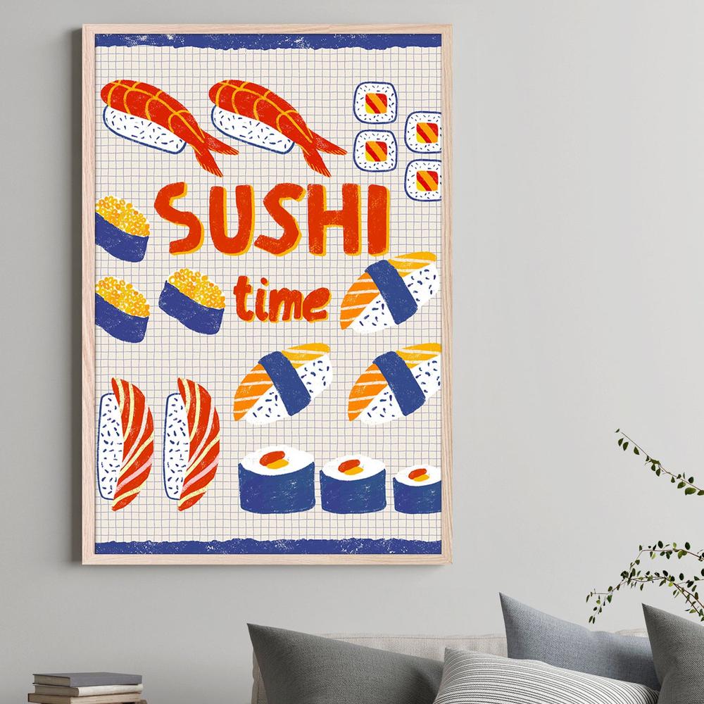 Sushi Time Delights-by-Radhika Modi-wall-art-print-canvas-poster-framed-Gioia