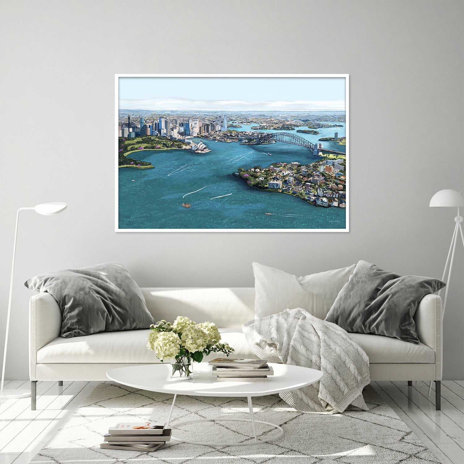 Sydney Harbour-by-Emma Forsberg-wall-art-print-canvas-poster-framed-Gioia