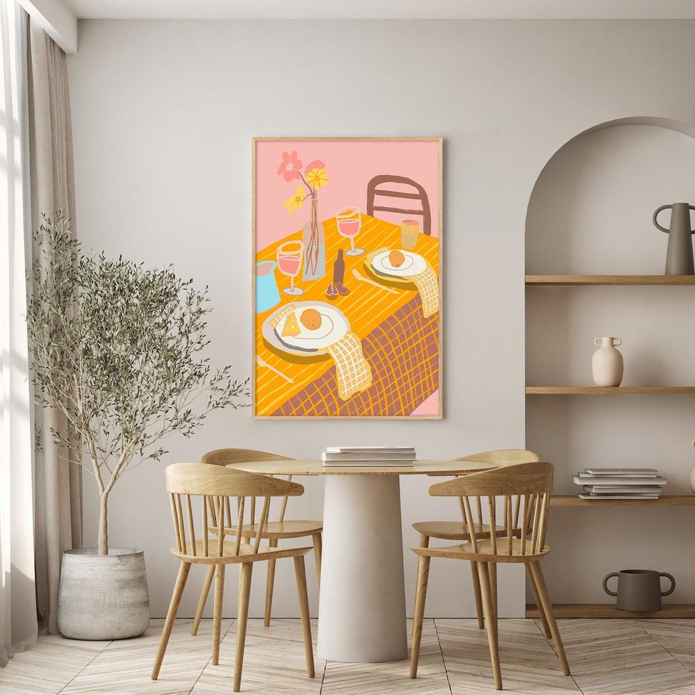 Table Setting Pink-by-Sharyn Bursic-wall-art-print-canvas-poster-framed-Gioia