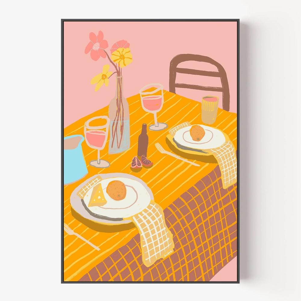 Table Setting Pink-by-Sharyn Bursic-wall-art-print-canvas-poster-framed-Gioia