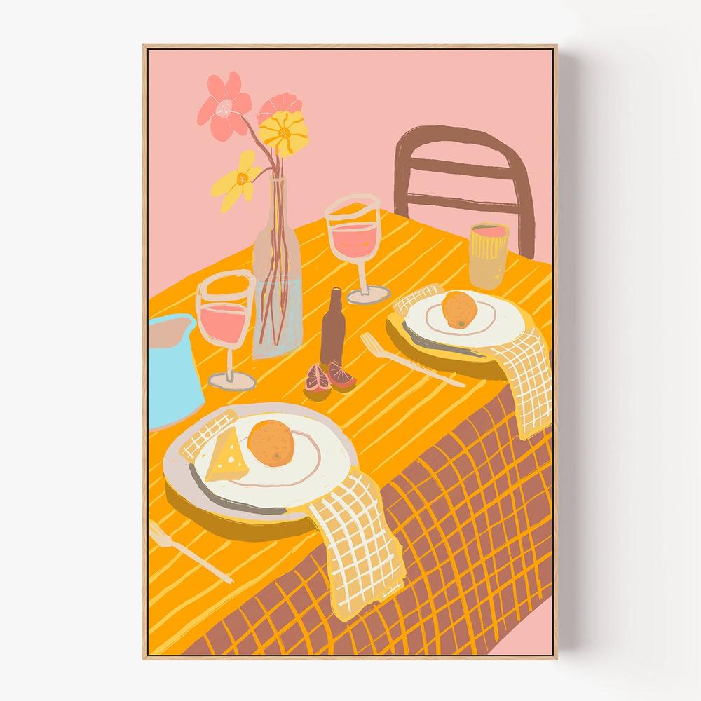 Table Setting Pink-by-Sharyn Bursic-wall-art-print-canvas-poster-framed-Gioia