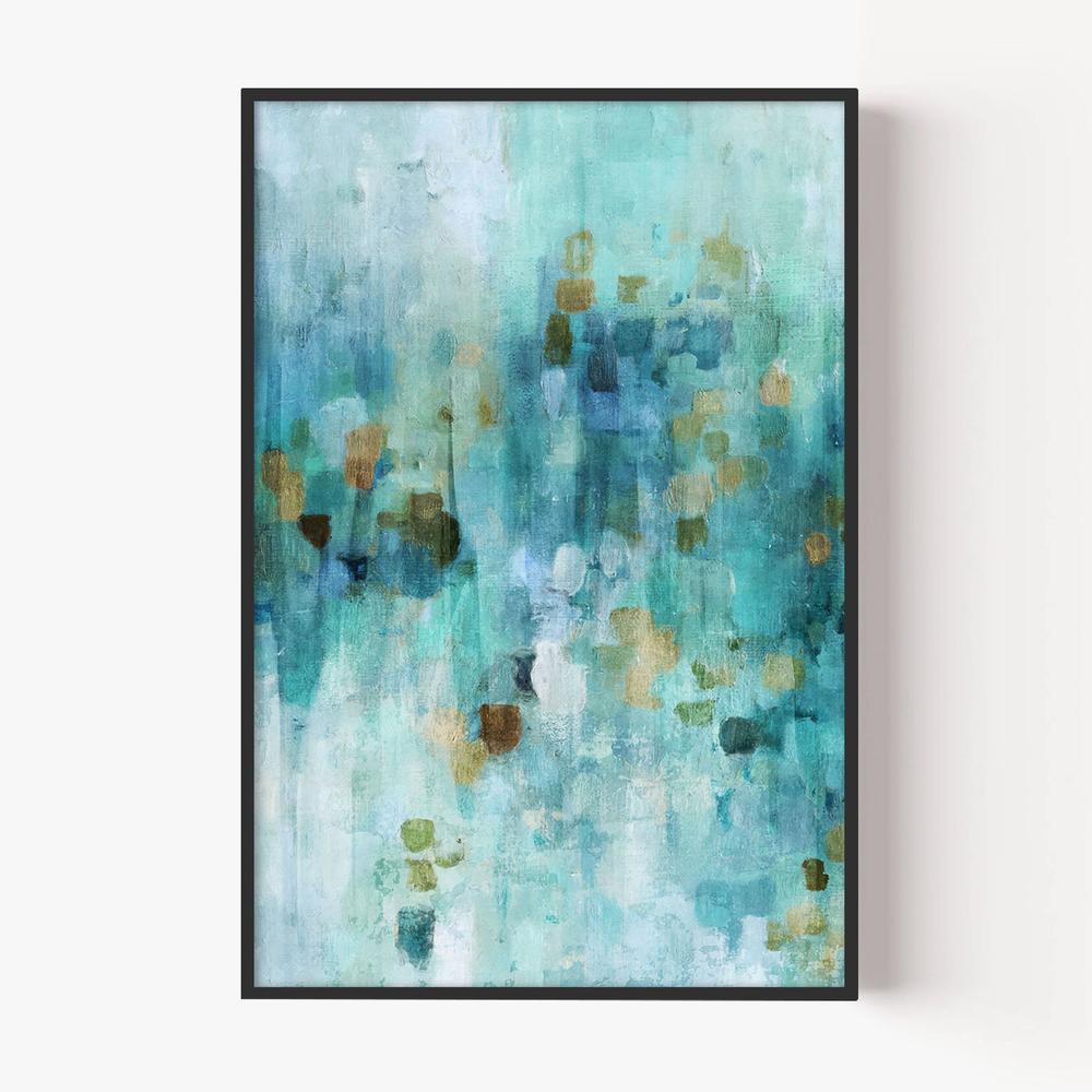 Teal Dreams, Style A-by-Nina Blue-wall-art-print-canvas-poster-framed-Gioia