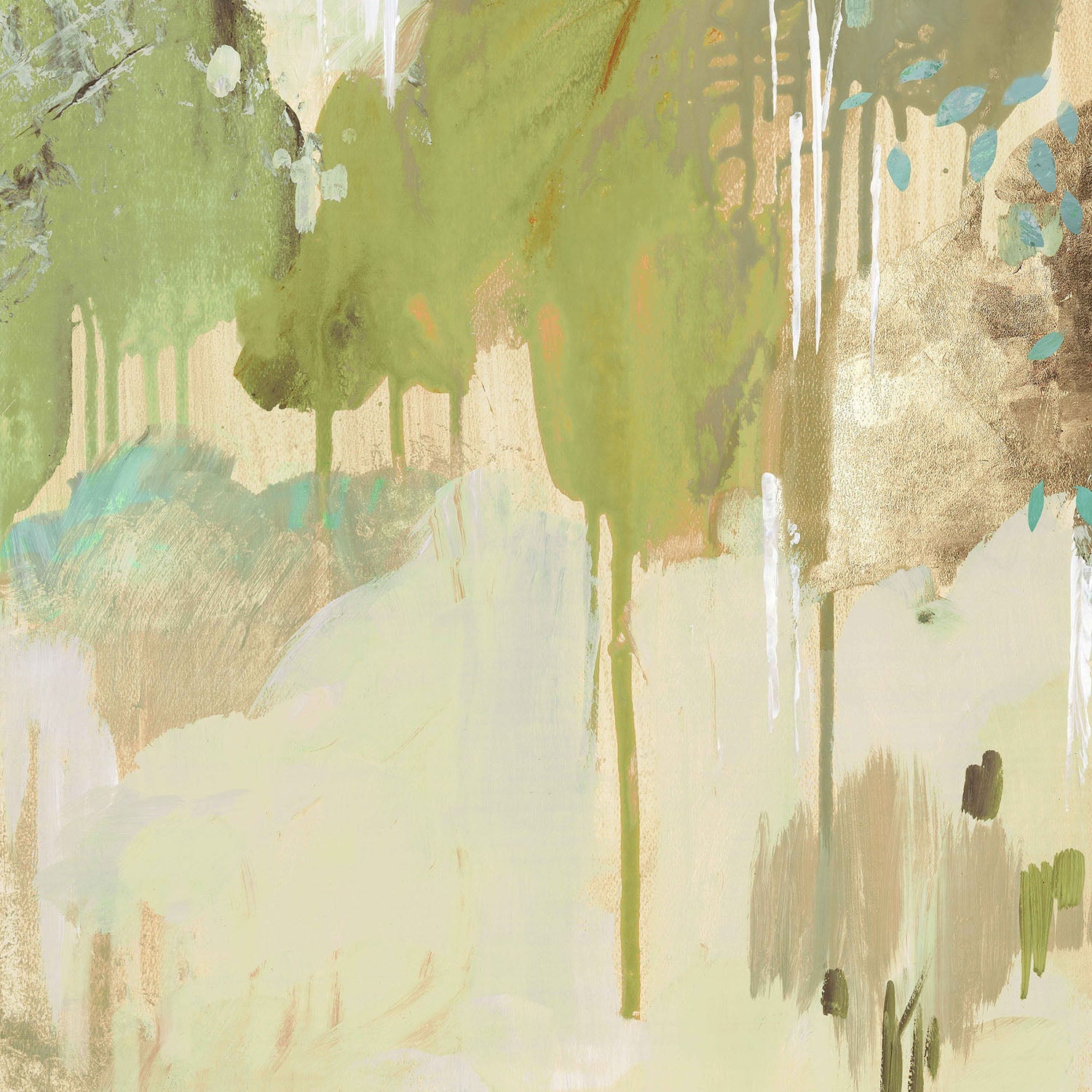 Teal Forest , Style B-by-Lera-wall-art-print-canvas-poster-framed-Gioia