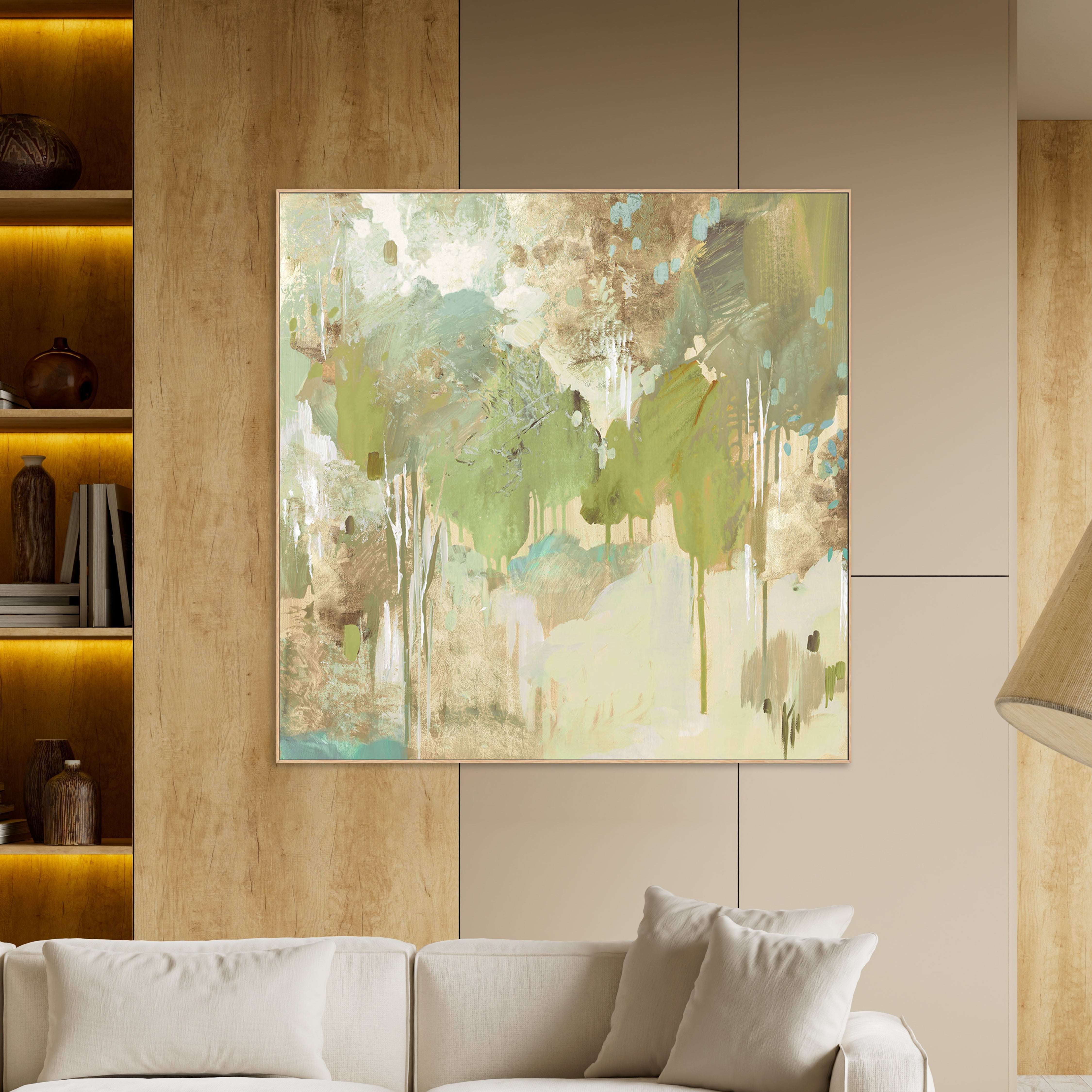 Teal Forest , Style B-by-Lera-wall-art-print-canvas-poster-framed-Gioia