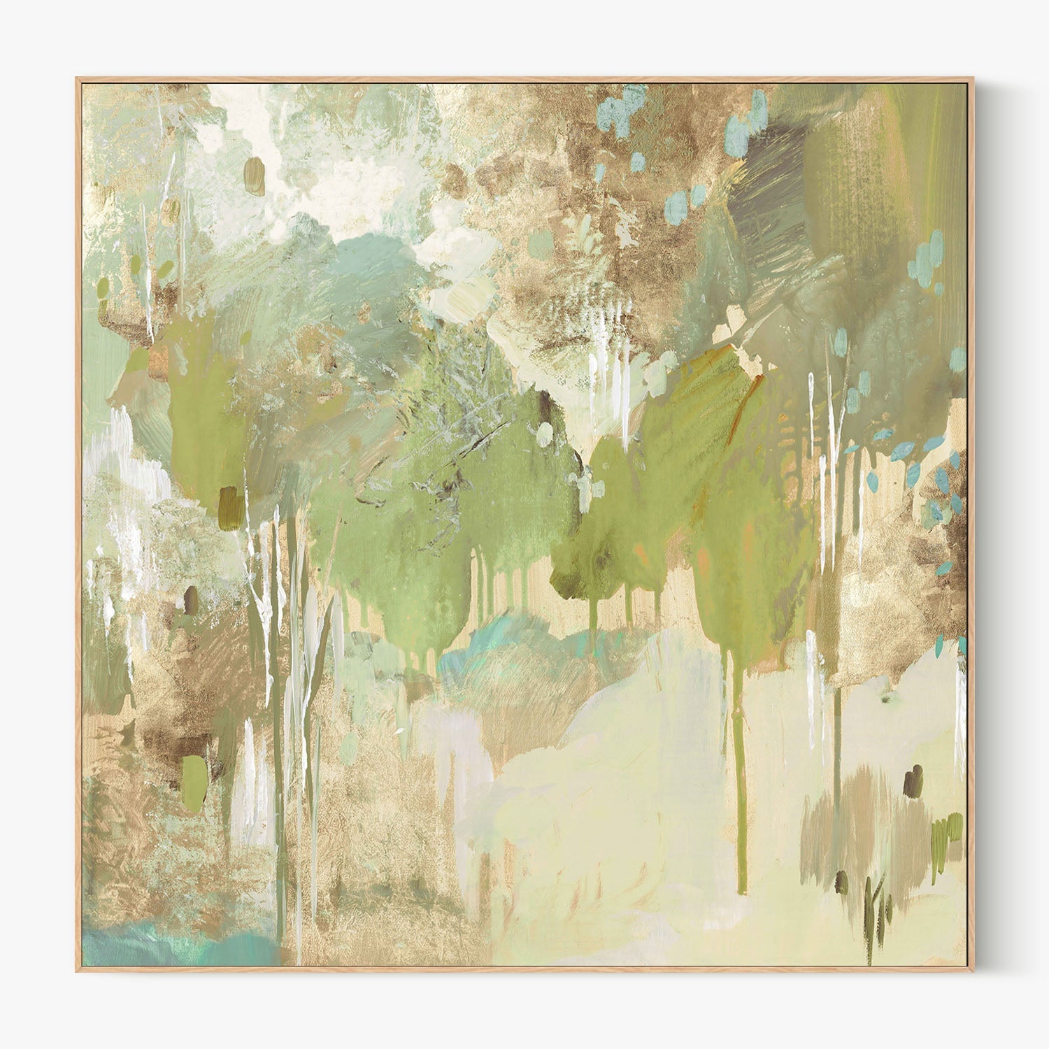 Teal Forest , Style B-by-Lera-wall-art-print-canvas-poster-framed-Gioia