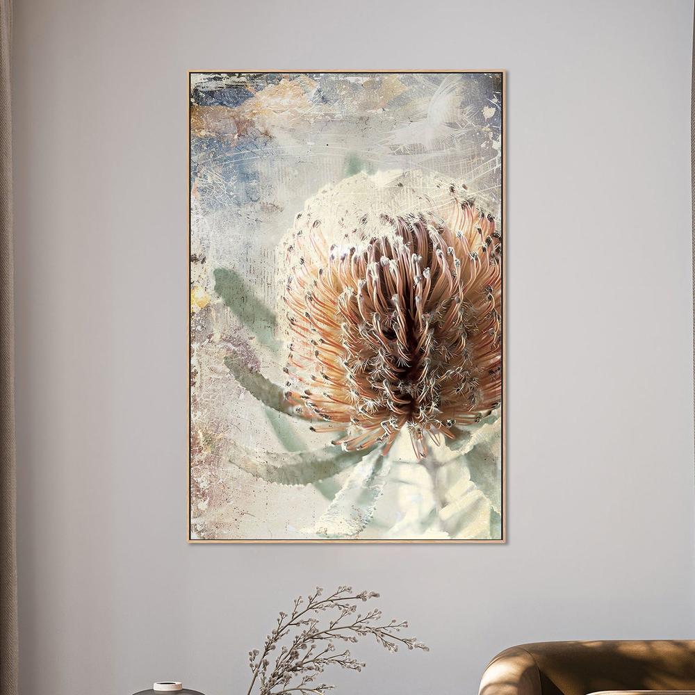 wall-art-print-canvas-poster-framed-Textured Banksia Flower-2
