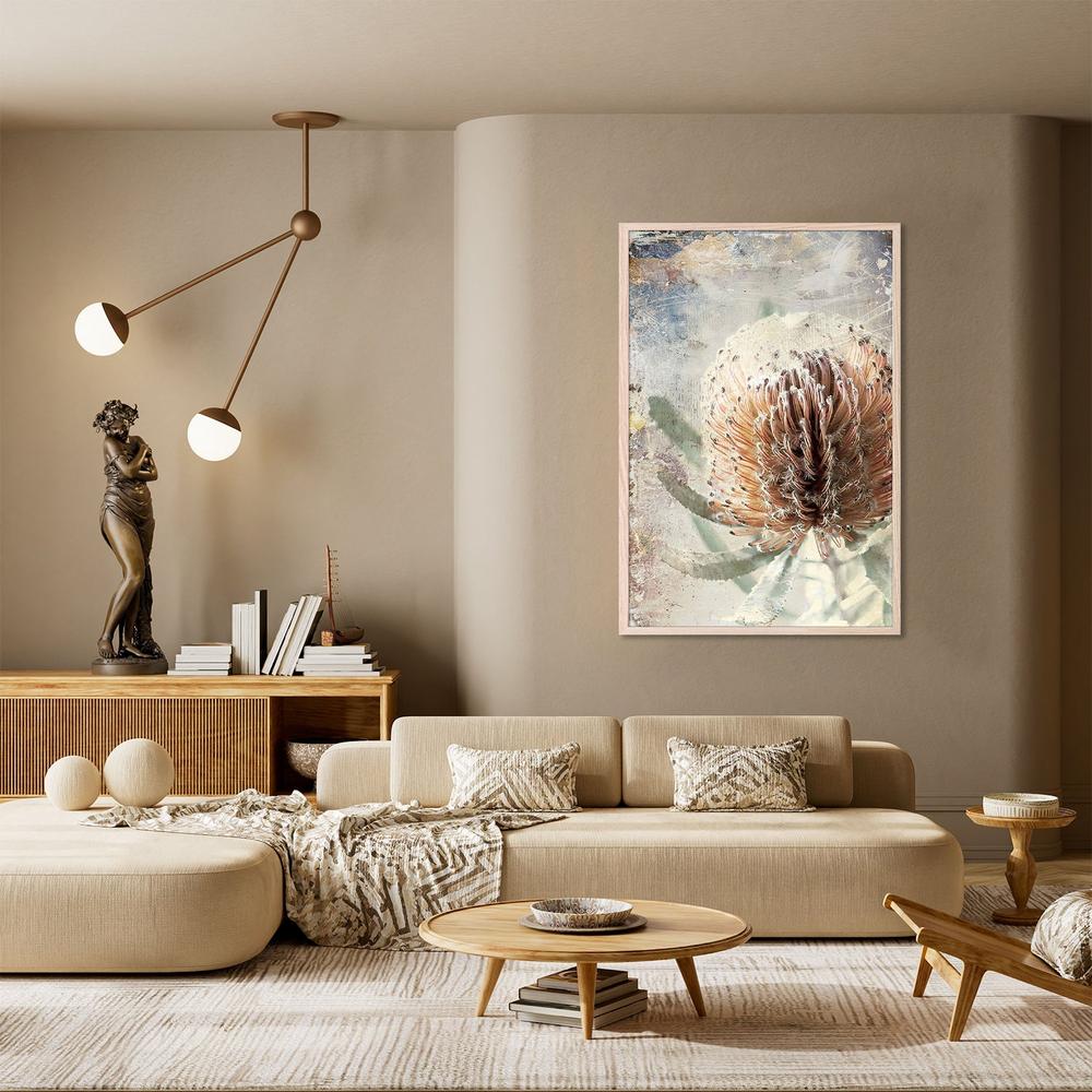 wall-art-print-canvas-poster-framed-Textured Banksia Flower-8