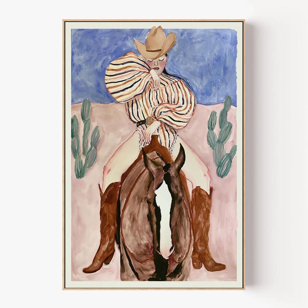 The Cowgirl Way-by-Lady Hana-wall-art-print-canvas-poster-framed-Gioia