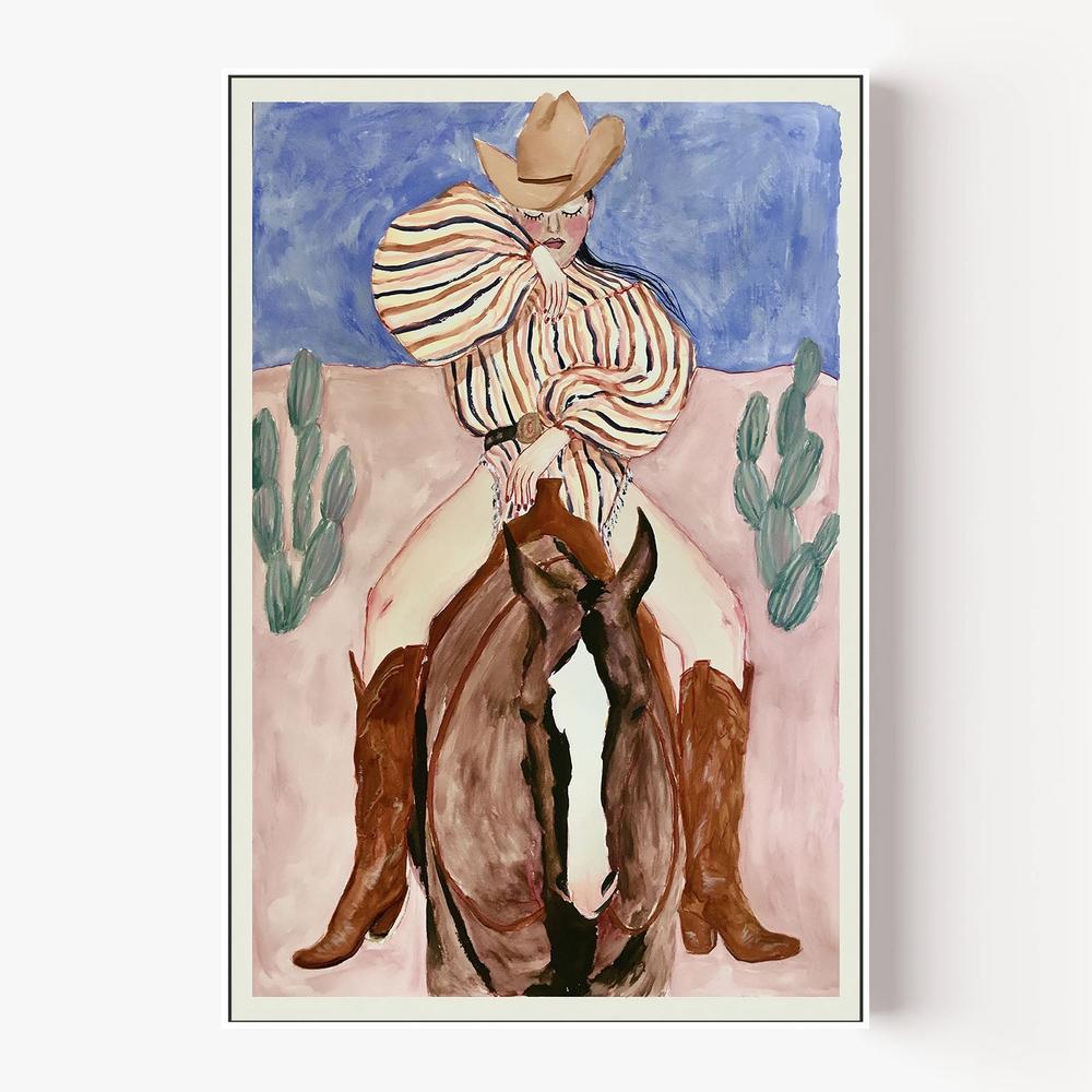 The Cowgirl Way-by-Lady Hana-wall-art-print-canvas-poster-framed-Gioia