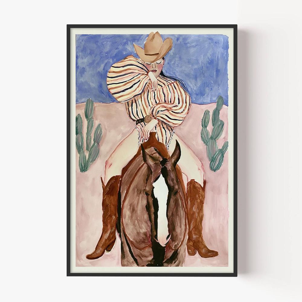 The Cowgirl Way-by-Lady Hana-wall-art-print-canvas-poster-framed-Gioia