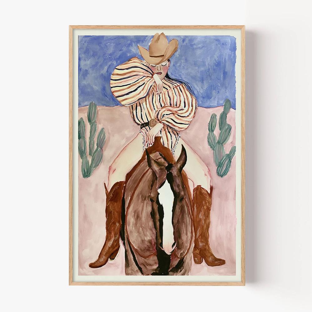 The Cowgirl Way-by-Lady Hana-wall-art-print-canvas-poster-framed-Gioia