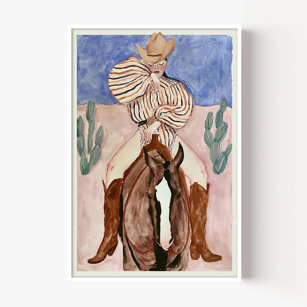 The Cowgirl Way-by-Lady Hana-wall-art-print-canvas-poster-framed-Gioia
