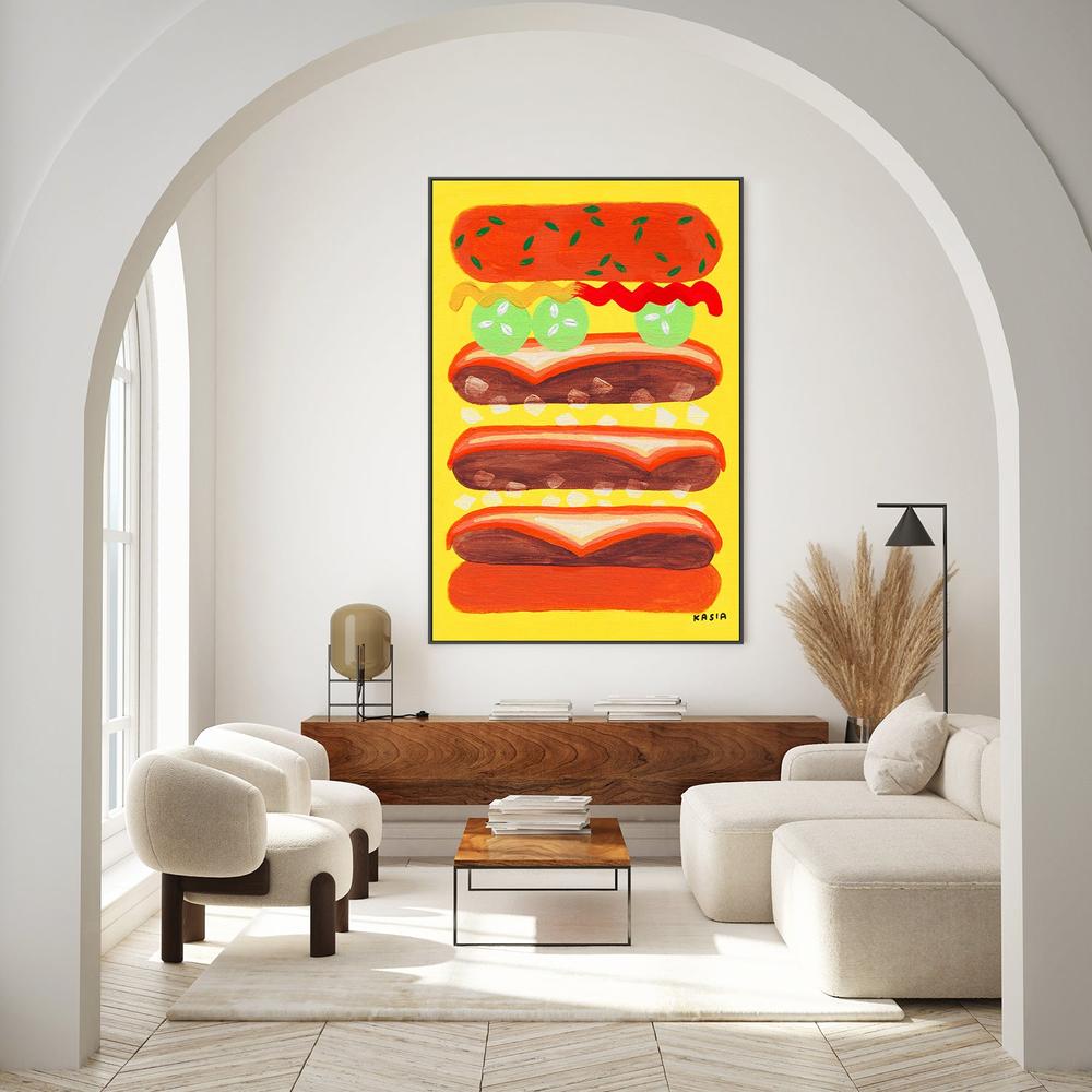 The Divine Cheeseburger-by-Kasia Amanda-wall-art-print-canvas-poster-framed-Gioia