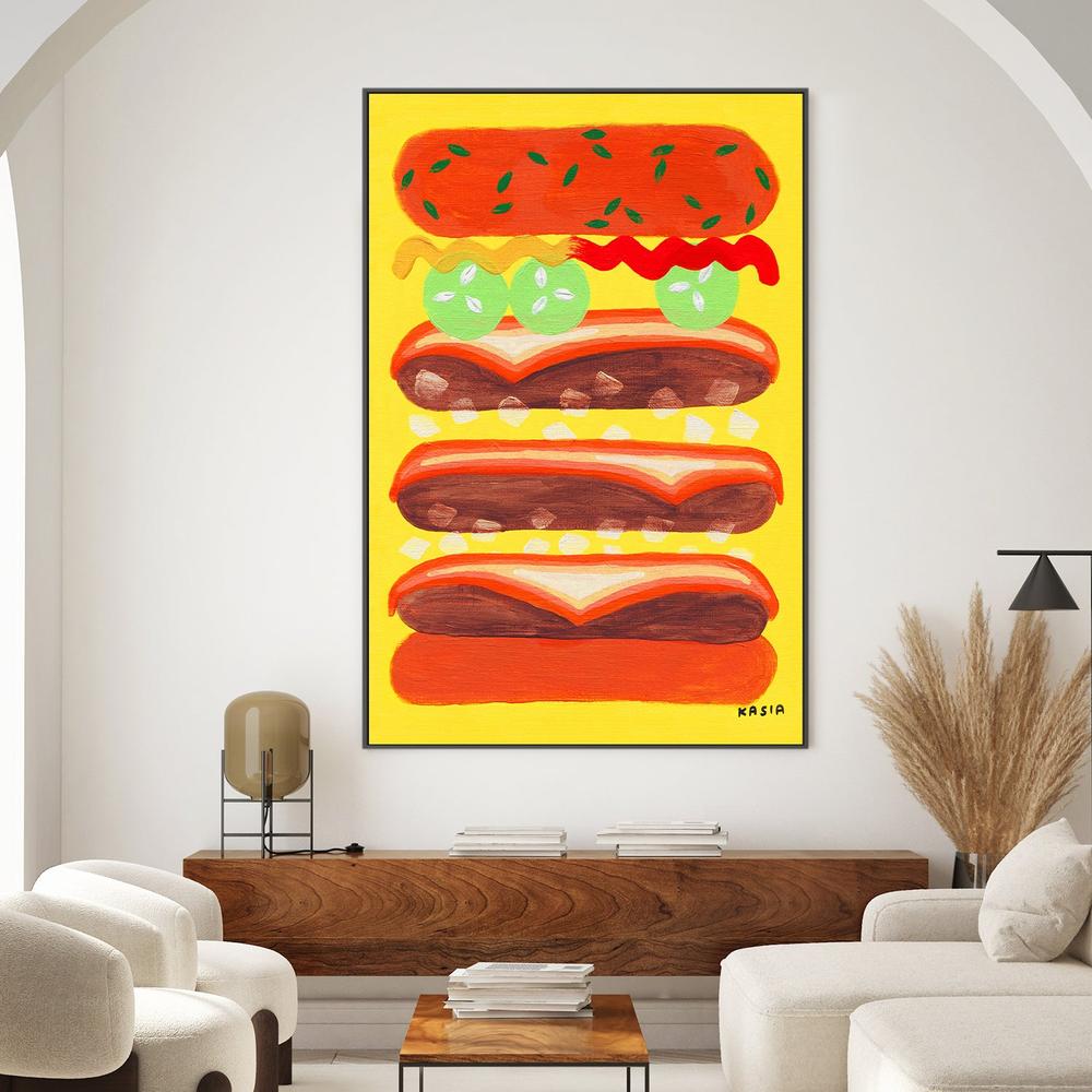 The Divine Cheeseburger-by-Kasia Amanda-wall-art-print-canvas-poster-framed-Gioia