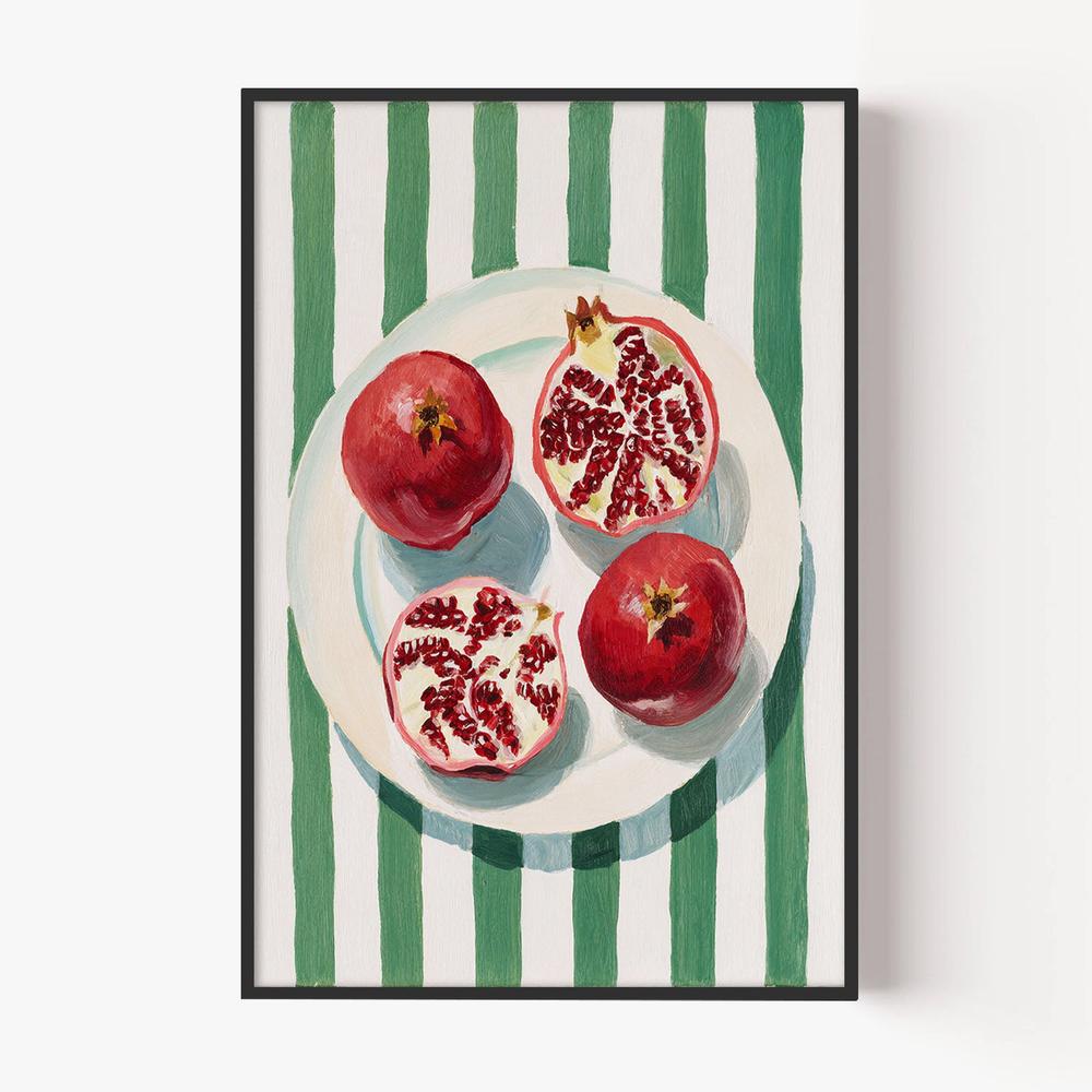 Three Pomegranates-by-Lady Hana-wall-art-print-canvas-poster-framed-Gioia