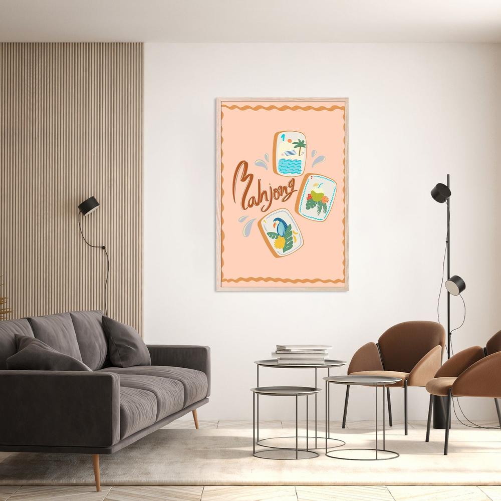 Tropical Mahjong Tiles-by-Nikita Jariwala-wall-art-print-canvas-poster-framed-Gioia