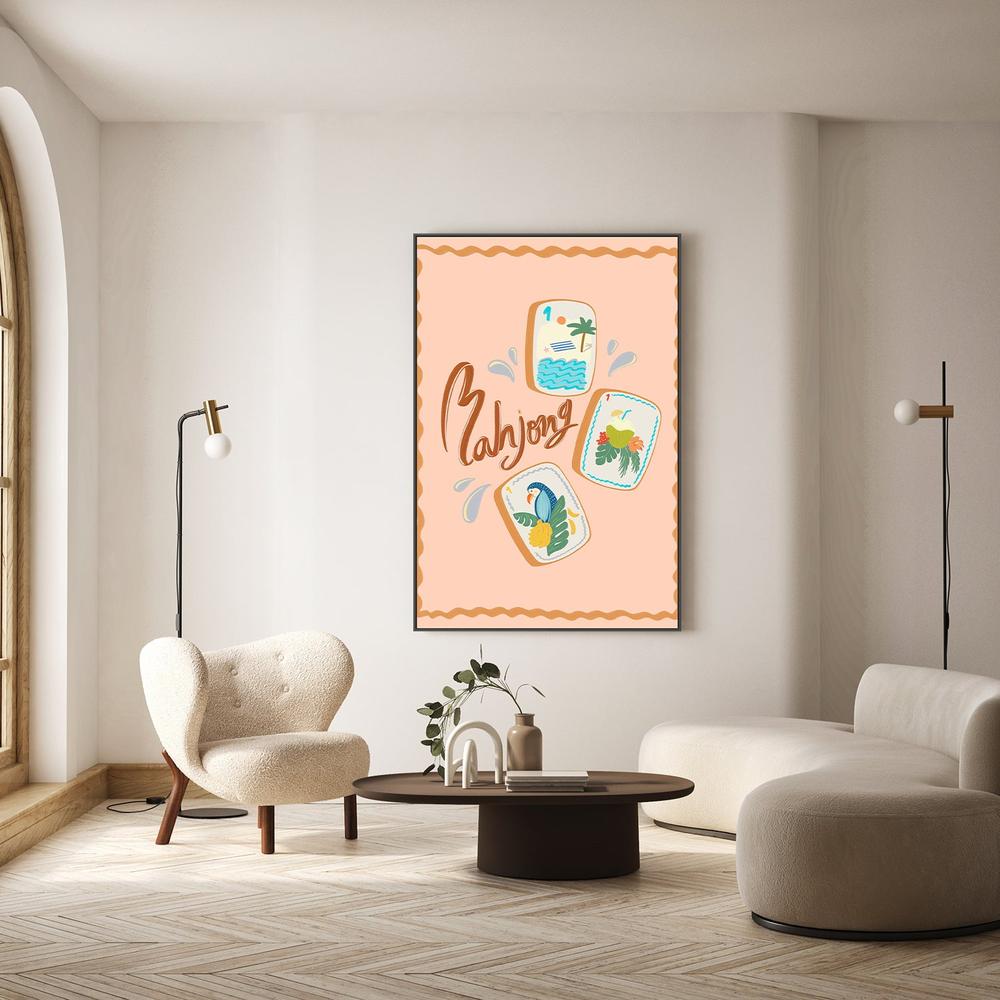 Tropical Mahjong Tiles-by-Nikita Jariwala-wall-art-print-canvas-poster-framed-Gioia