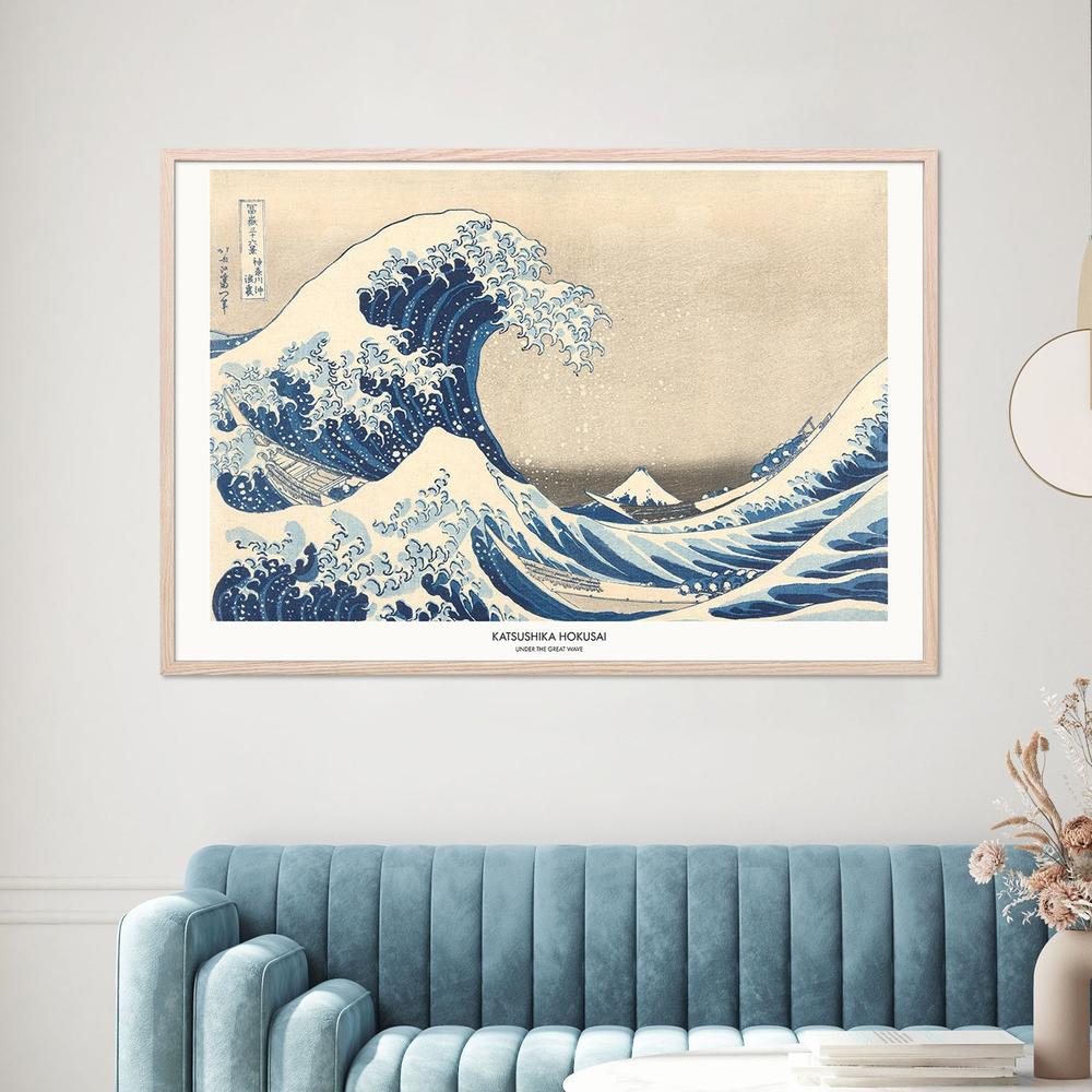 Under The Great Wave-by-Katsushika Hokusai-wall-art-print-canvas-poster-framed-Gioia