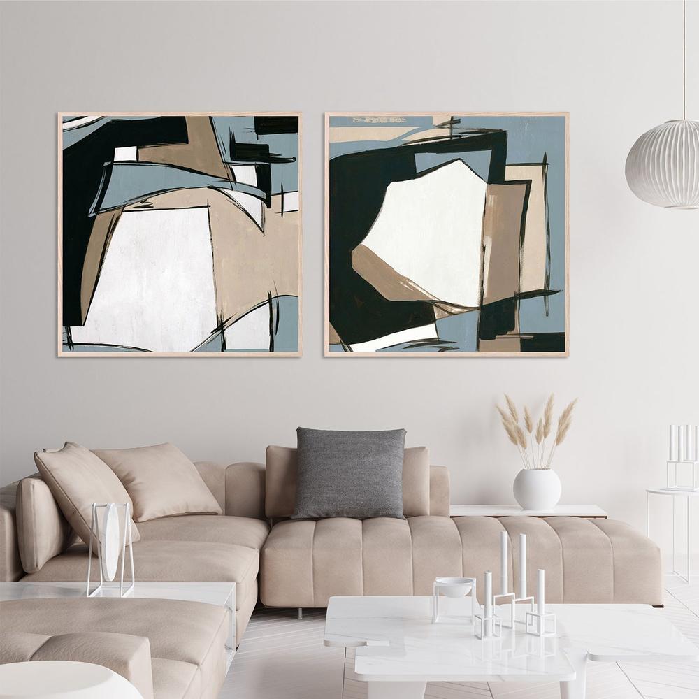 Urban Reflections in Neutral Shades, Style A & B , Set Of 2-by-Lera-wall-art-print-canvas-poster-framed-Gioia