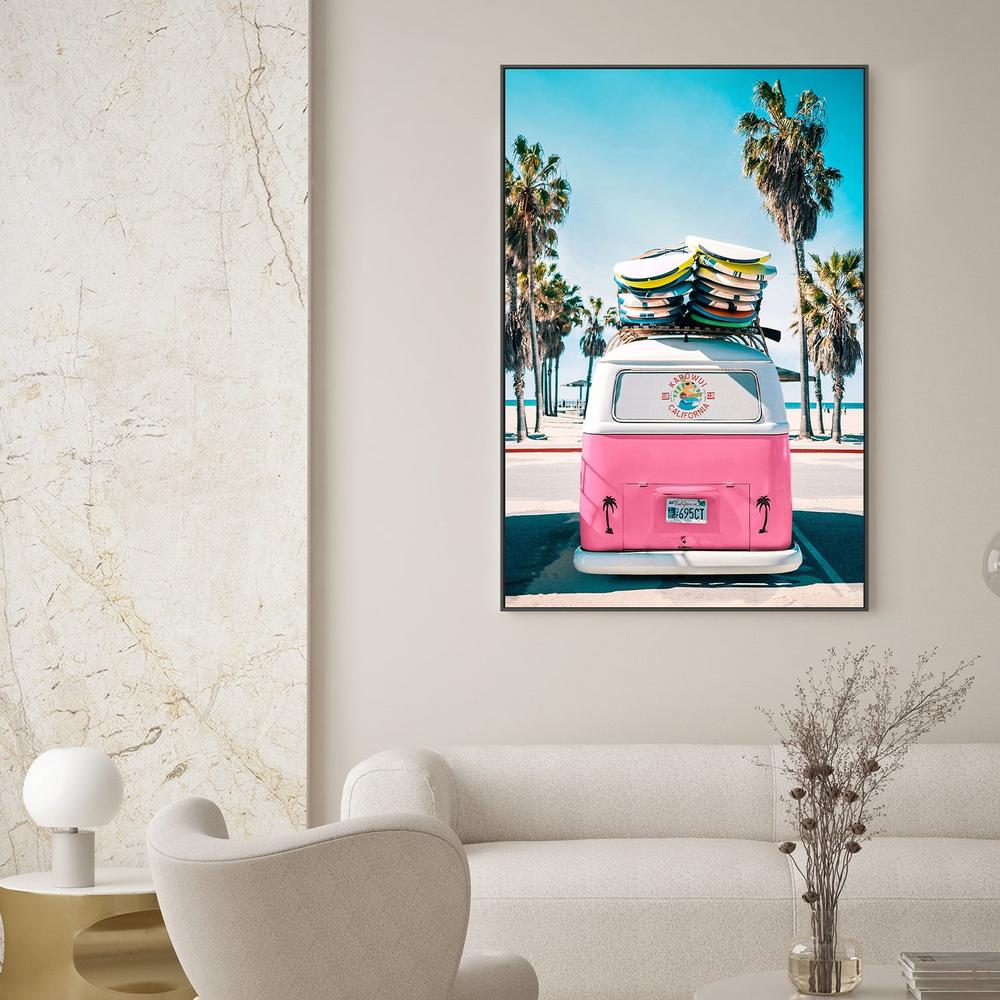 Van Life in Pink-by-Gal Pittel-wall-art-print-canvas-poster-framed-Gioia