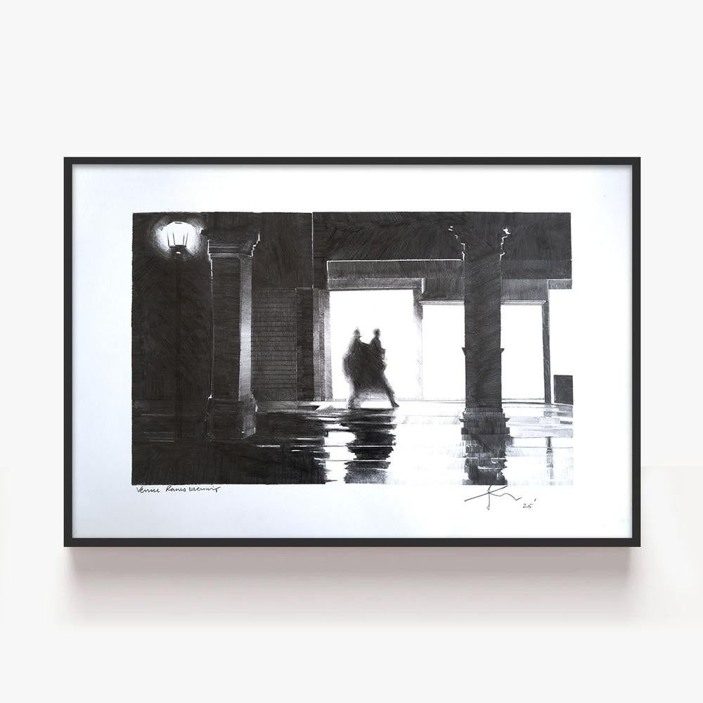 Venice Rainy Evening-by-Nigel Bailey Original Art-wall-art-print-canvas-poster-framed-Gioia
